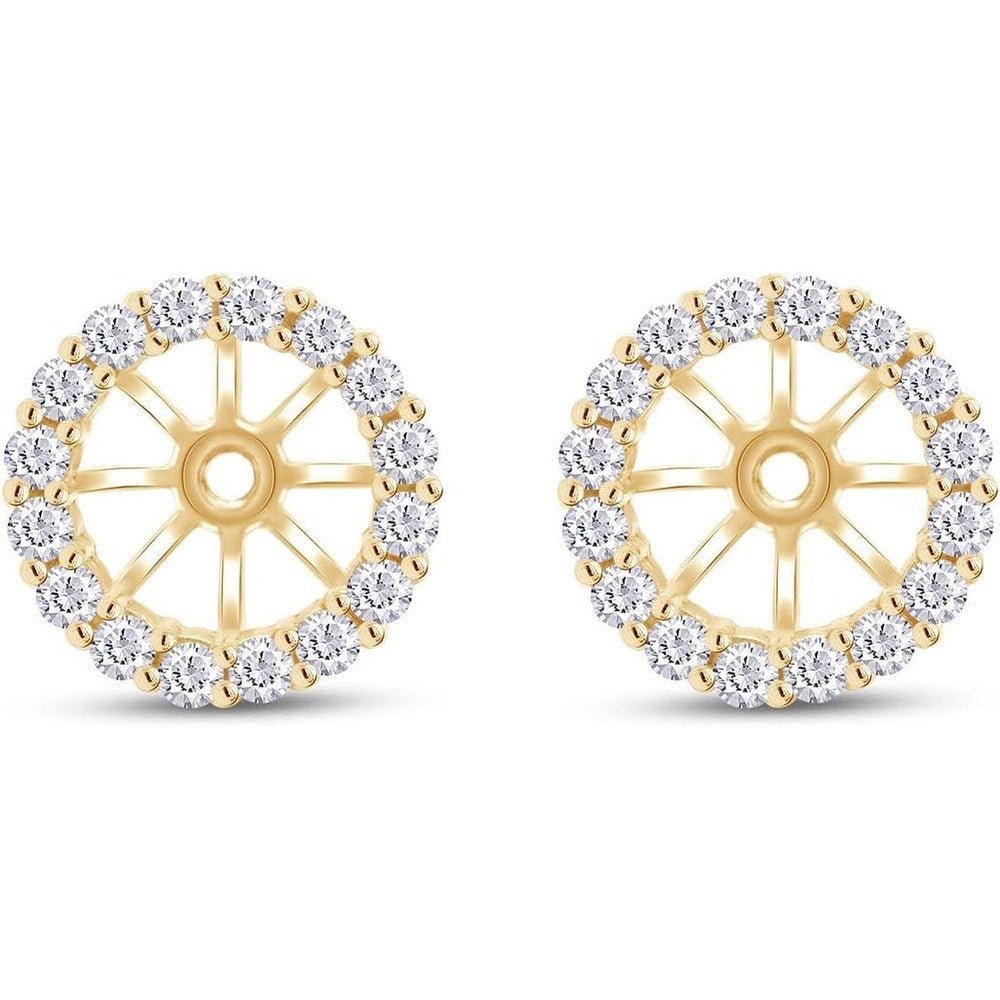 Earring Jackets for Seven Millimeter Studs in 14K Gold - Future Jewelry