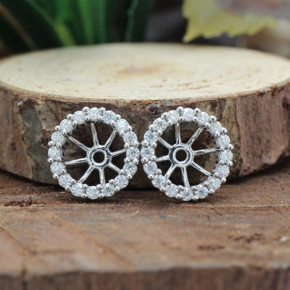 Earring Jackets for Seven Millimeter Studs in 14K Gold - Future Jewelry