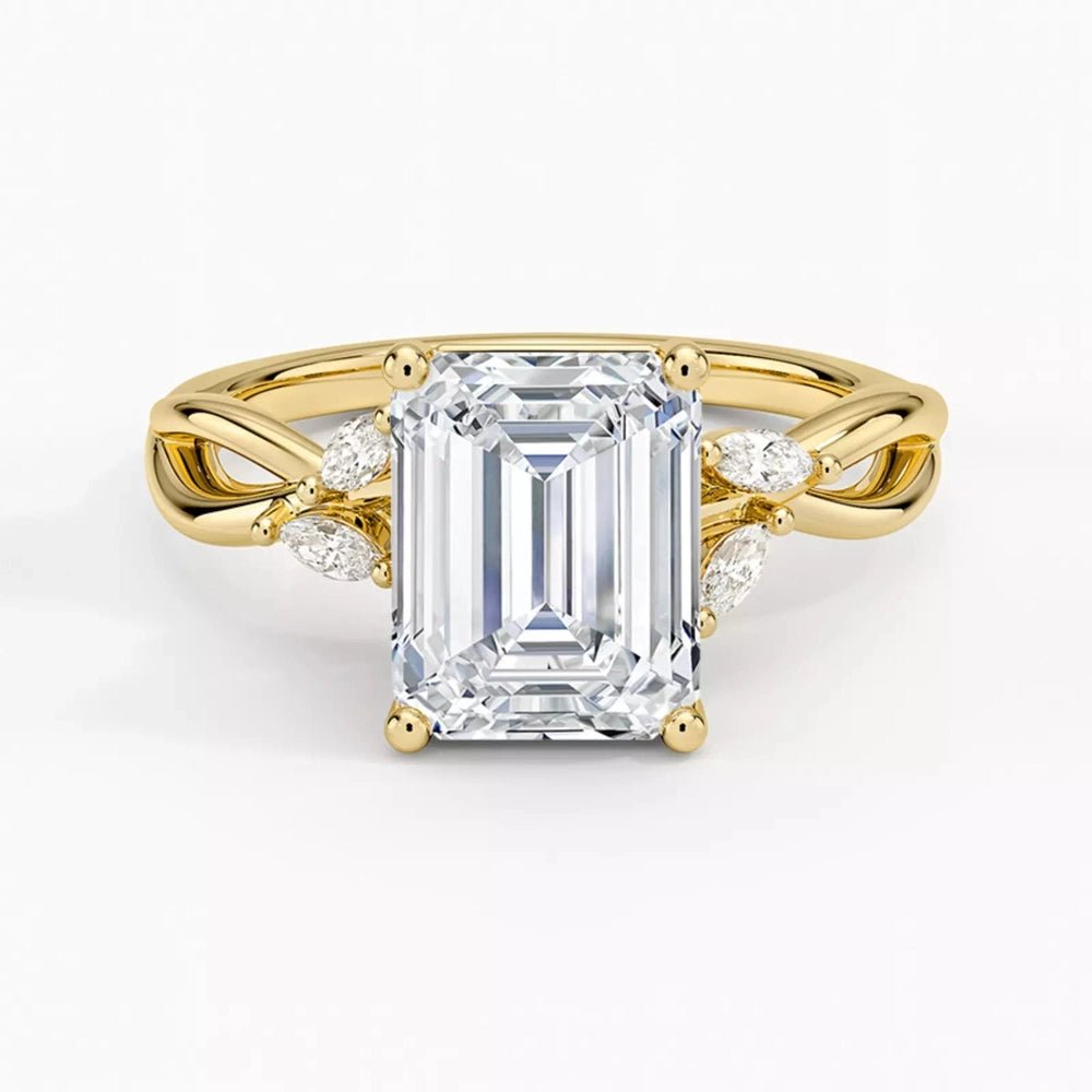 Exquisite 3 - Carat Emerald Cut Lab - Created Diamond Engagement Ring - 14K Gold - Future Jewelry