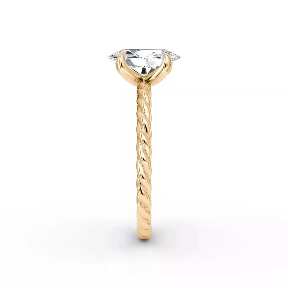 Exquisite 3 - Carat Oval Lab - Created Diamond Engagement Ring - 14K Gold - Future Jewelry