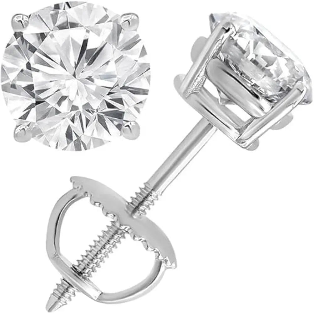 Gold Screw Back Diamond Earrings for Women – Gift Box - Future Jewelry