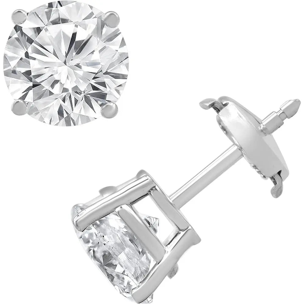 Gold Screw Back Diamond Earrings for Women – Gift Box - Future Jewelry
