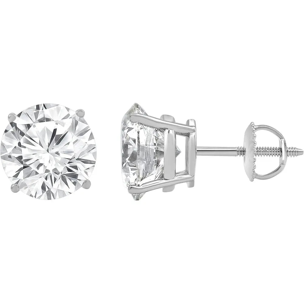 Gold Screw Back Diamond Earrings for Women – Gift Box - Future Jewelry