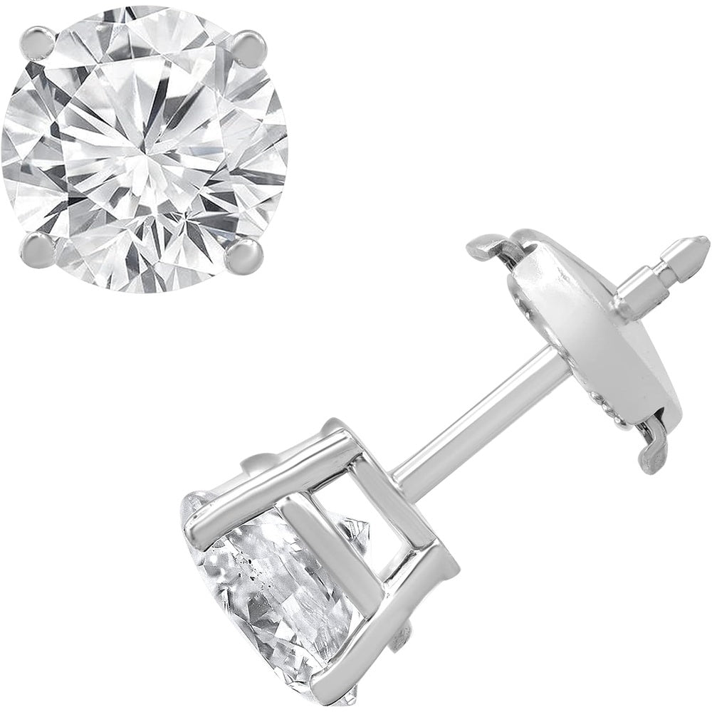 Gold Screw Back Diamond Earrings for Women – Gift Box - Future Jewelry