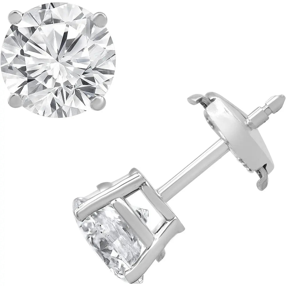 Gold Screw Back Diamond Earrings for Women – Gift Box - Future Jewelry