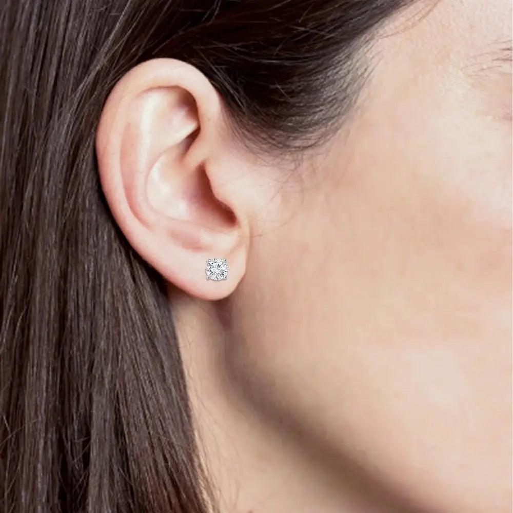Gold Screw Back Diamond Earrings for Women – Gift Box - Future Jewelry