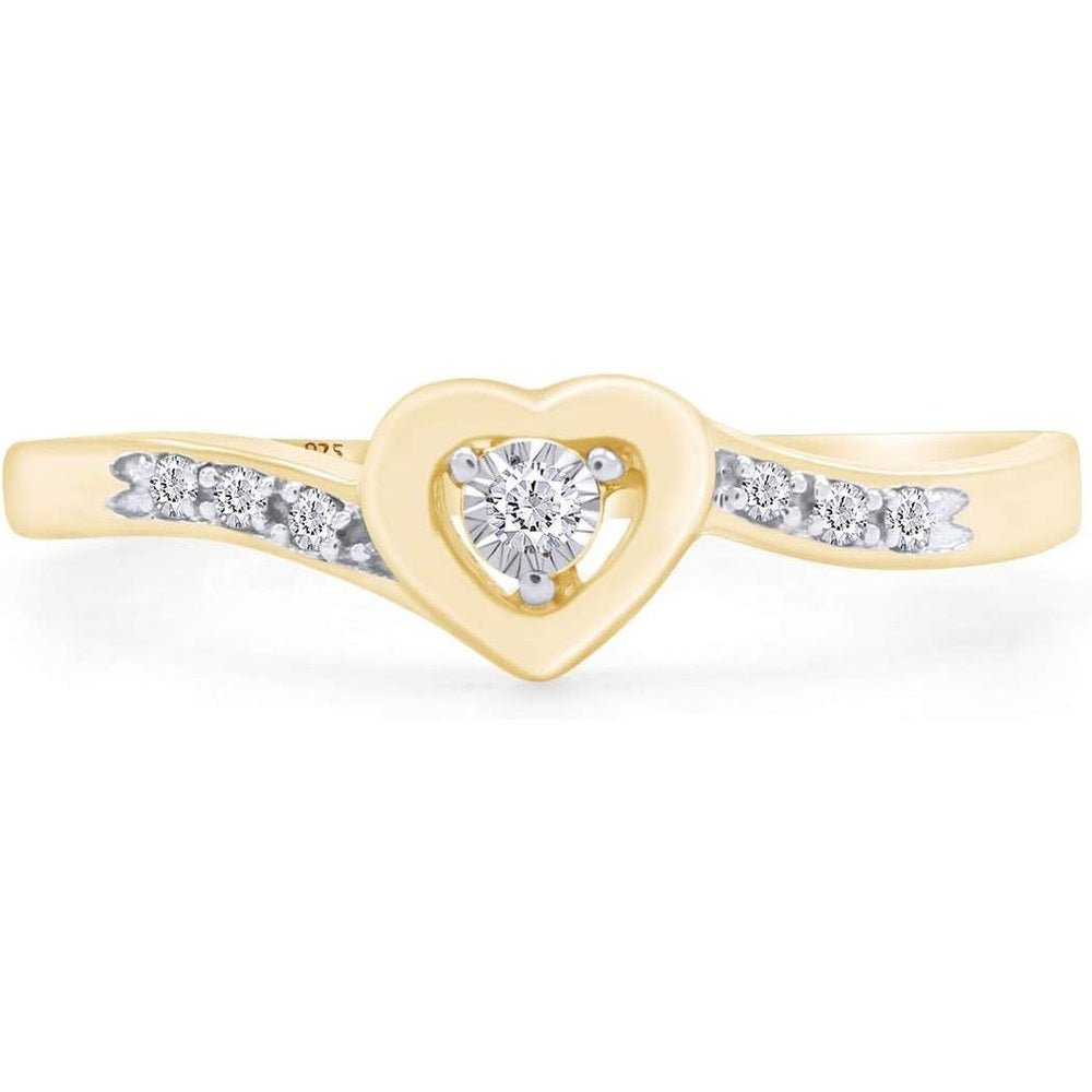 Heart - Shaped Lab Grown Diamond Promise Ring in 14K Rose Gold - Future Jewelry