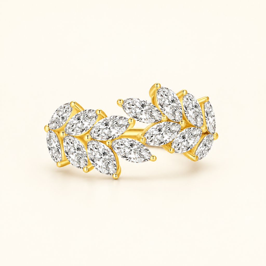 The Marquise Diamond Brilliance Custom Ring in 14K yellow gold - Future Jewelry