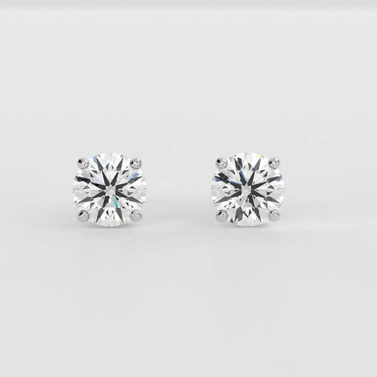 IGI Certified One Carat Lab Diamond Studs in 14K White Gold - Future Jewelry