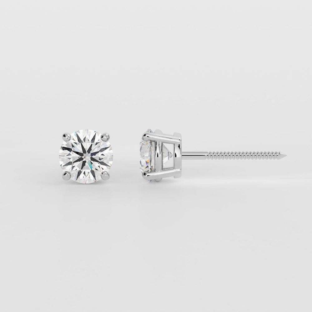 IGI Certified One Carat Lab Diamond Studs in 14K White Gold - Future Jewelry
