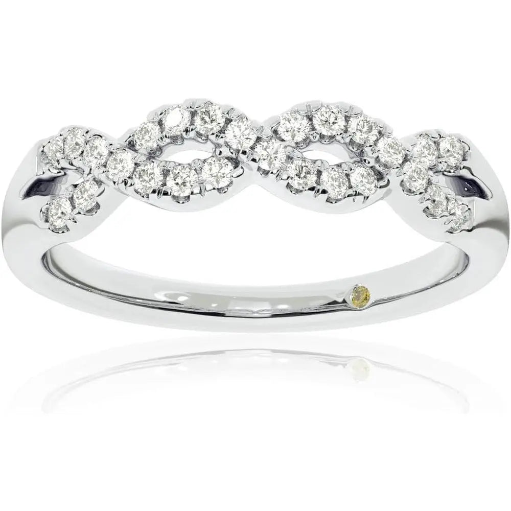 Infinity Lab Grown Diamond Ring in 14K White or Yellow Gold - Future Jewelry