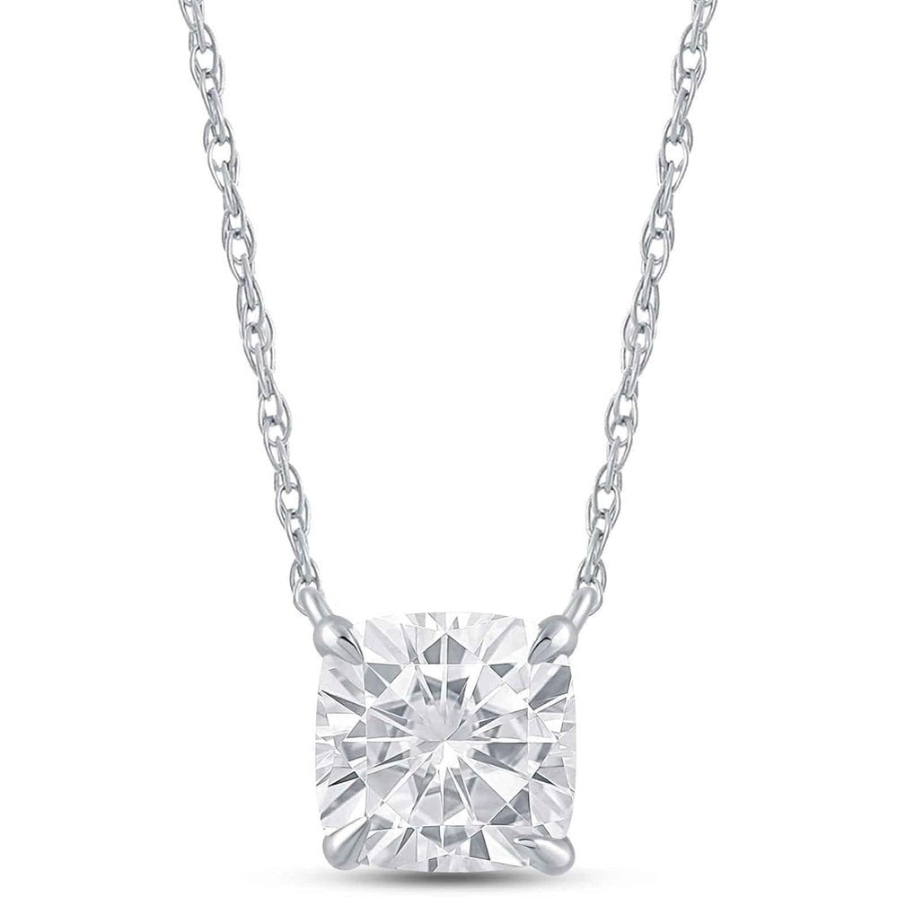 La Joya 1 Carat Diamond Necklaces for Women | GH VS/SI Lab Grown Solitaire Diamond Necklace Pendants | Solid Gold Chain Included | Variety of Shapes to Choose From - Future Jewelry