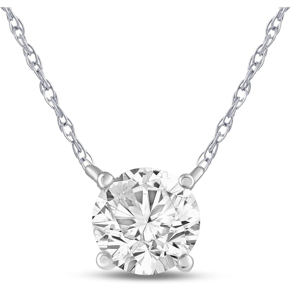 La Joya 1 Carat Diamond Necklaces for Women | GH VS/SI Lab Grown Solitaire Diamond Necklace Pendants | Solid Gold Chain Included | Variety of Shapes to Choose From - Future Jewelry