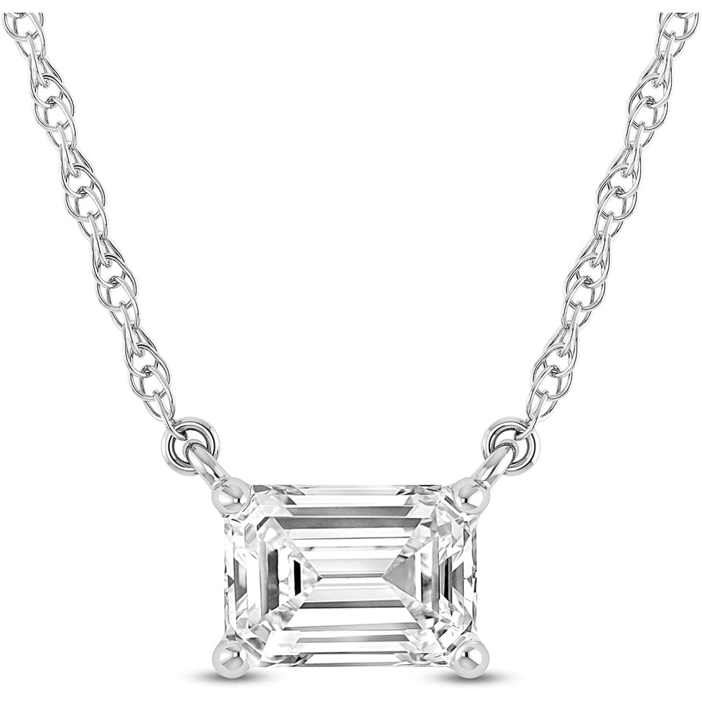 La Joya 1 Carat Diamond Necklaces for Women | GH VS/SI Lab Grown Solitaire Diamond Necklace Pendants | Solid Gold Chain Included | Variety of Shapes to Choose From - Future Jewelry