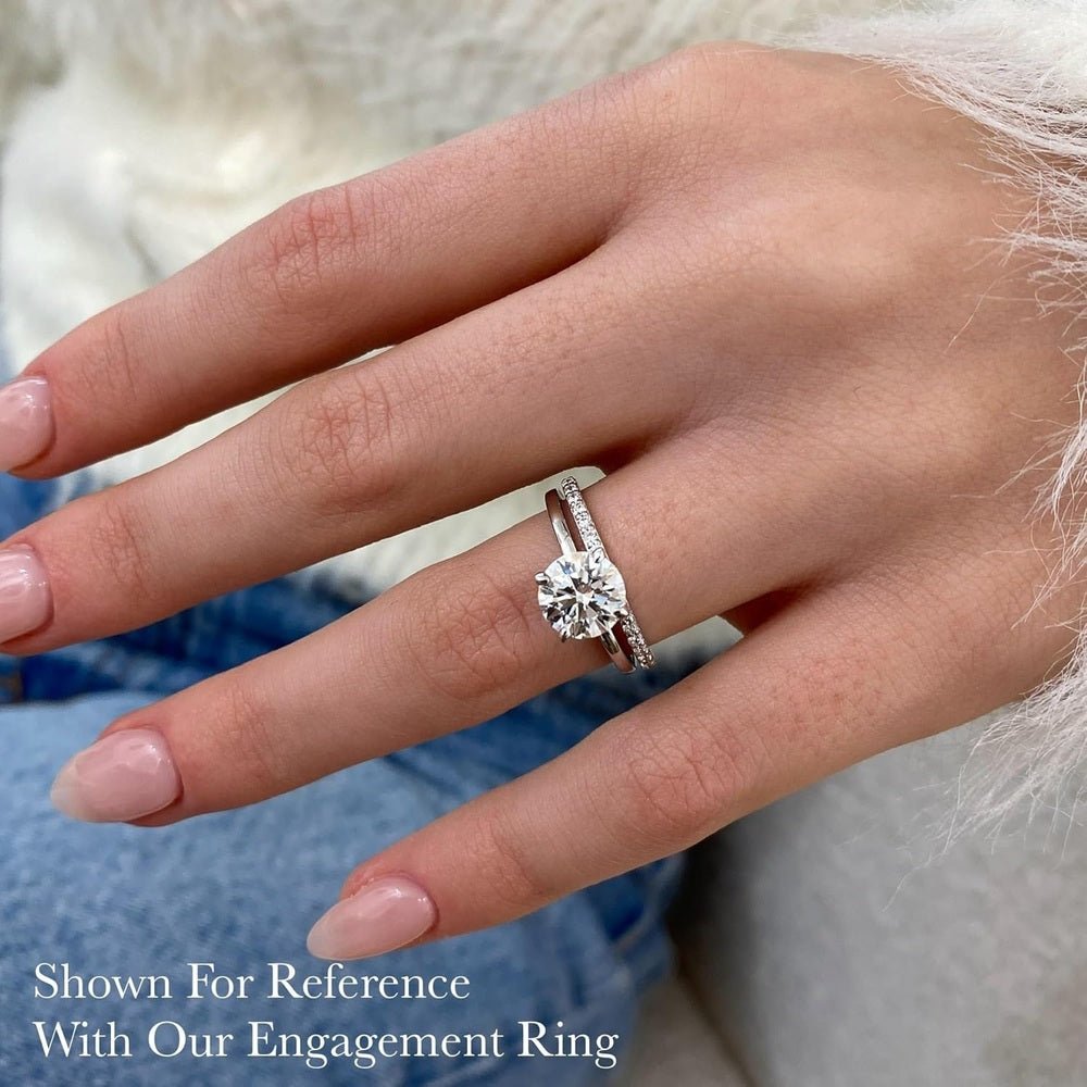 Lab Diamond Engagement Ring Set in 14K White Gold - Future Jewelry