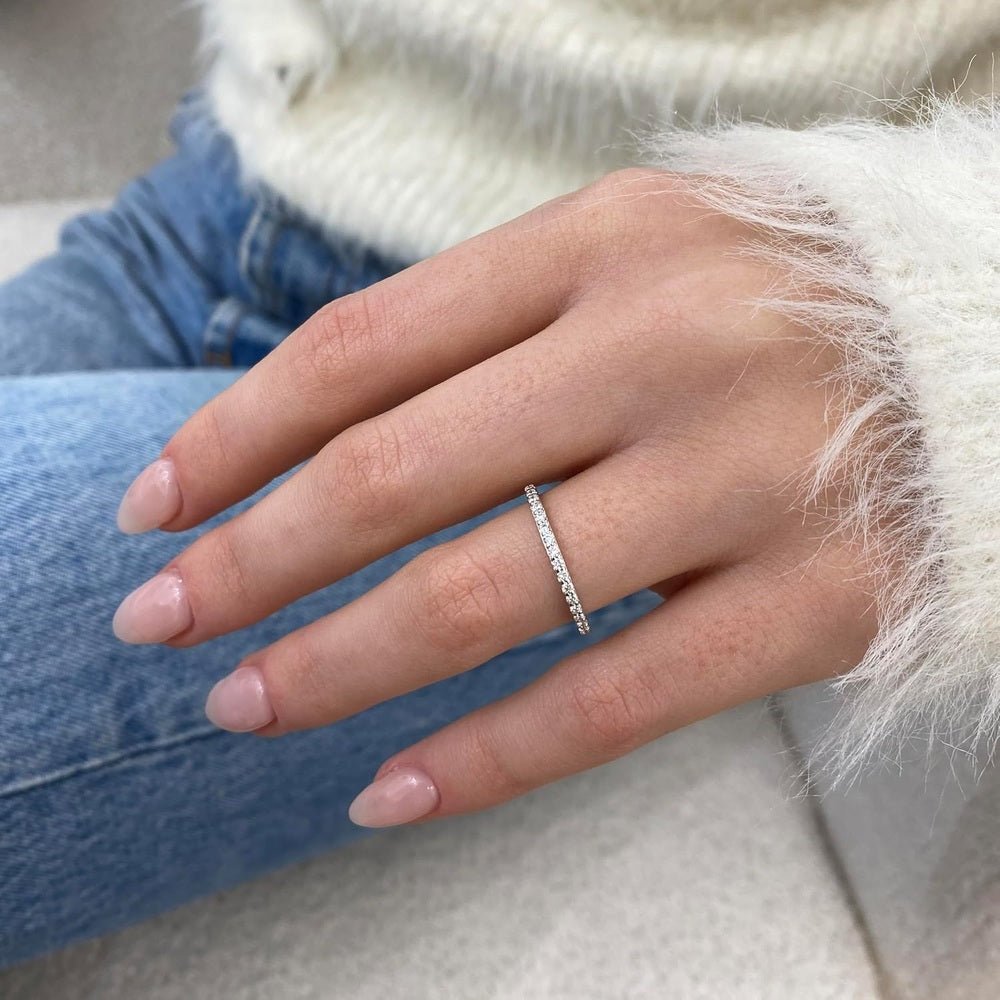 Lab Diamond Engagement Ring Set in 14K White Gold - Future Jewelry
