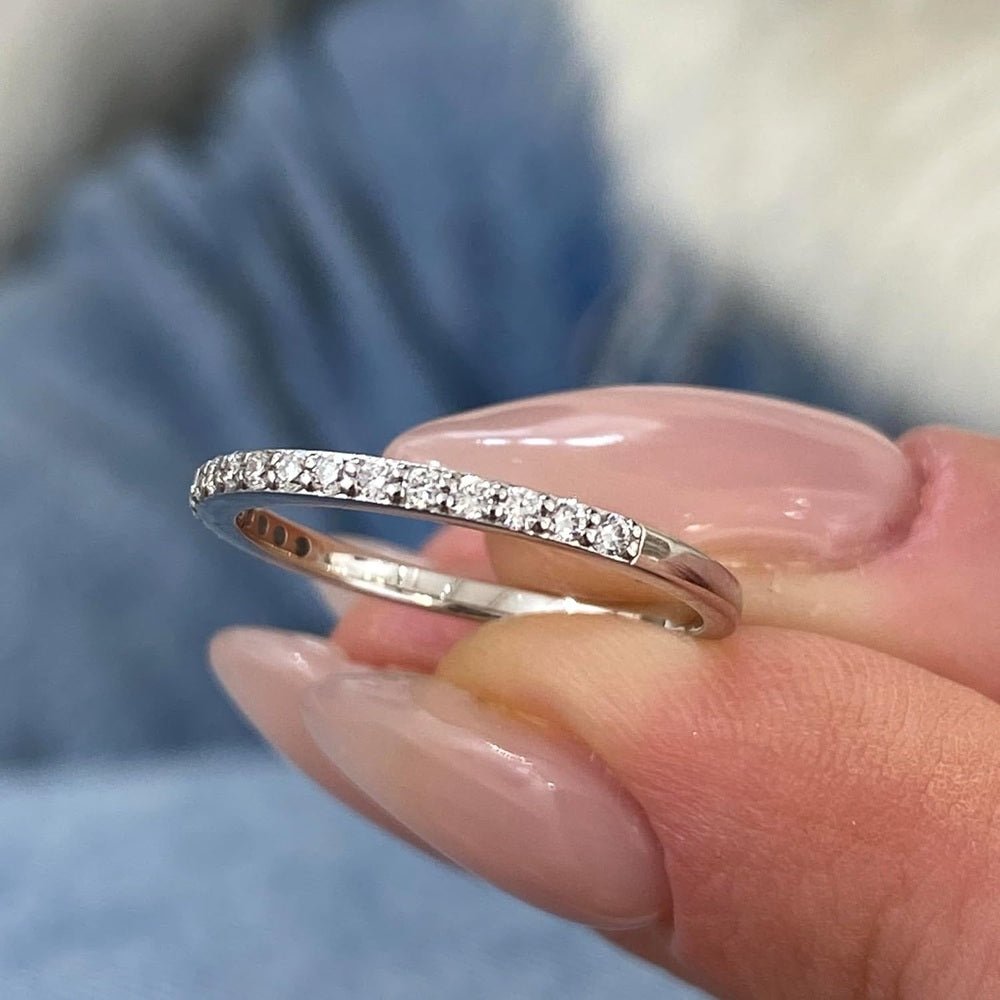Lab Diamond Engagement Ring Set in 14K White Gold - Future Jewelry