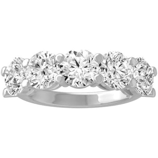 Lab Diamond Five Stone Ring in 14K White or Yellow Gold - Future Jewelry