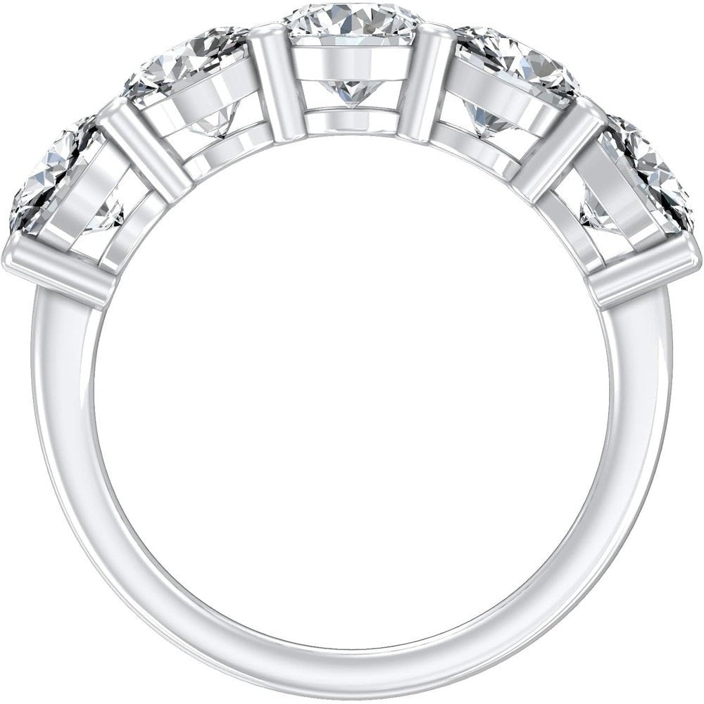 Lab Diamond Five Stone Ring in 14K White or Yellow Gold - Future Jewelry