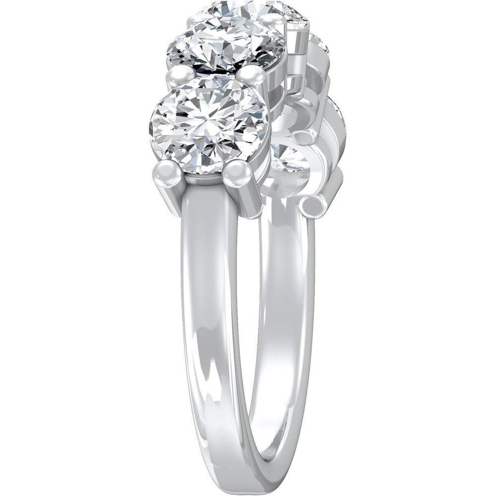 Lab Diamond Five Stone Ring in 14K White or Yellow Gold - Future Jewelry