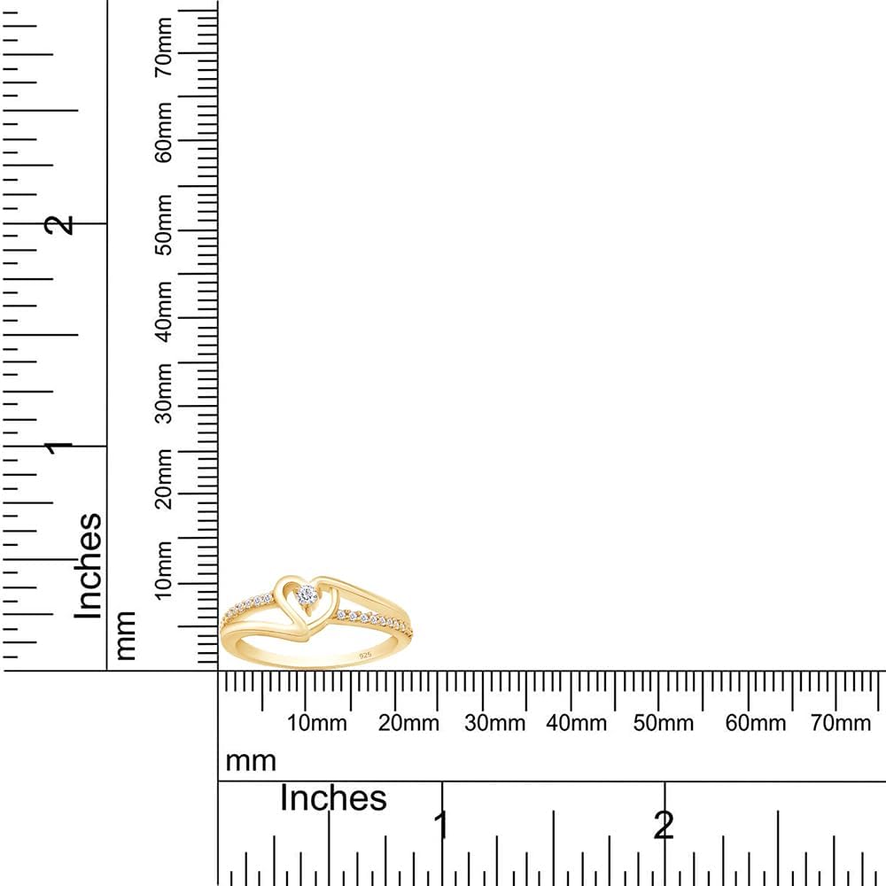 Lab Diamond Heart Promise Ring in 14K Rose Gold - Future Jewelry