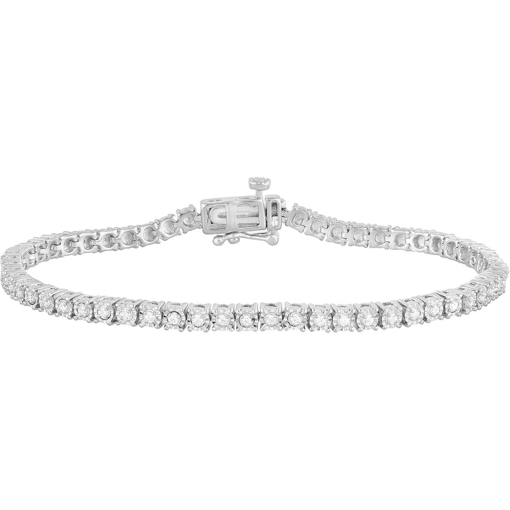 Lab Diamond Tennis Bracelet in Sterling Silver for Women - Future Jewelry