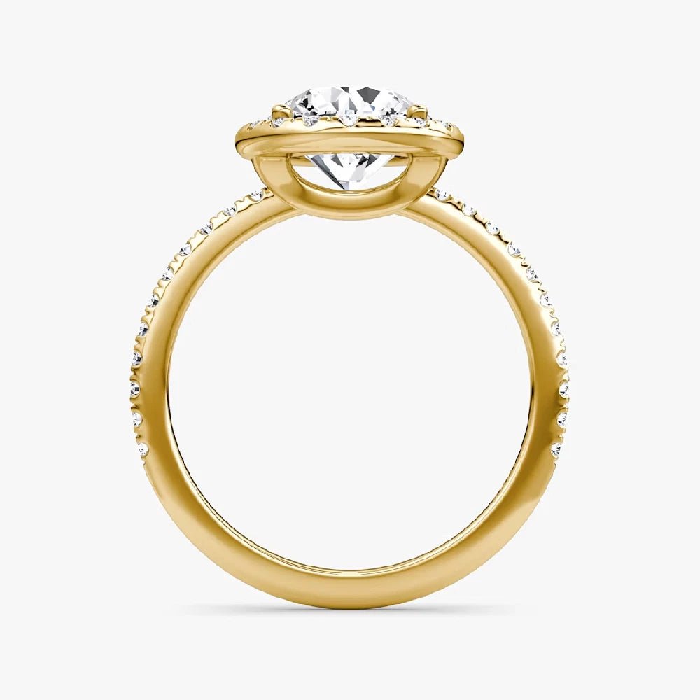 Lab Grown 18k Yellow Gold 2 Ct Round Cut Diamond Engagement Ring IGI - Future Jewelry