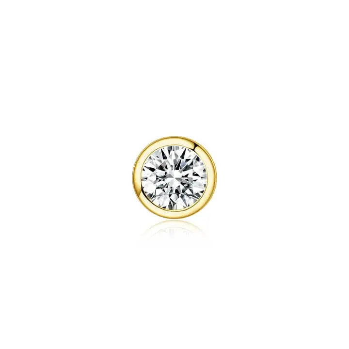 Lab Grown Brilliant Cut Diamond Earrings in 18K Gold - Future Jewelry