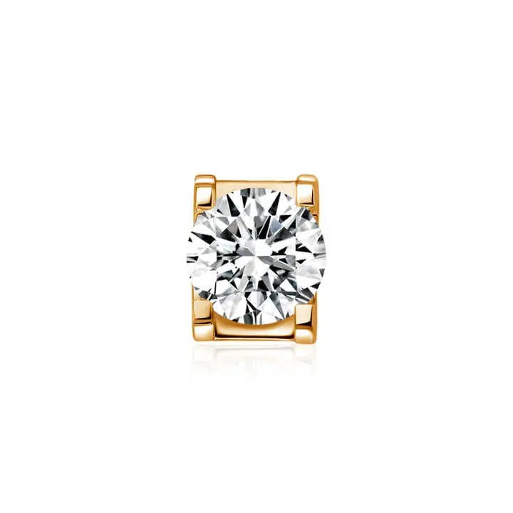 Lab Grown Brilliant Cut Diamond Earrings in 18K Gold - Future Jewelry