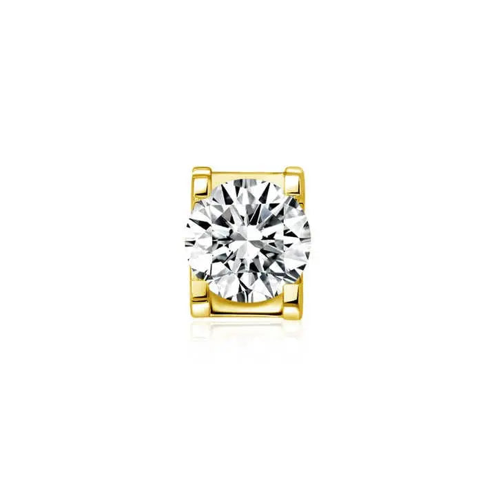 Lab Grown Brilliant Cut Diamond Earrings in 18K Gold - Future Jewelry