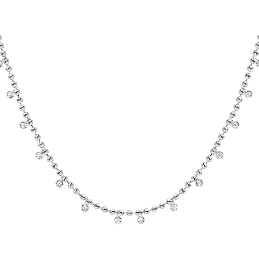 Lab Grown Diamond & Emerald Necklace in Gold Over Silver - Future Jewelry