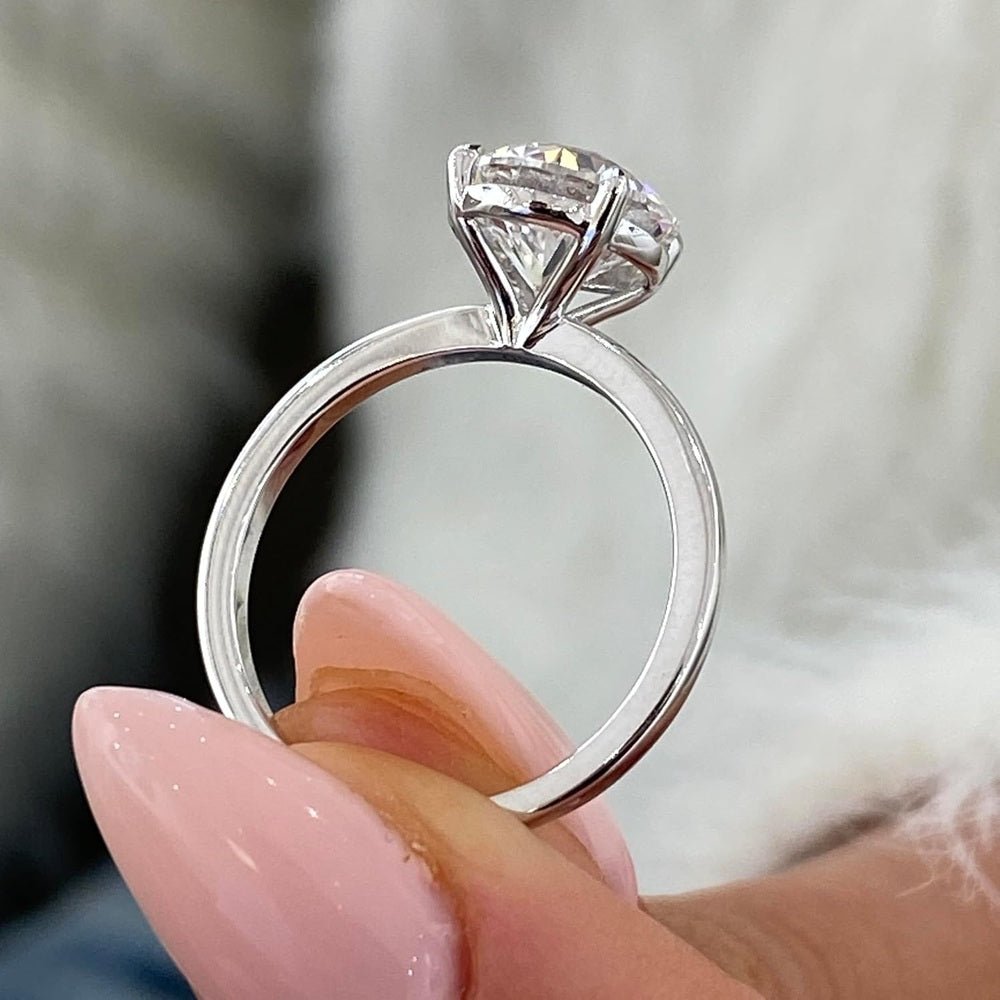 Lab Grown Diamond Engagement Ring in 14K White Gold - Future Jewelry