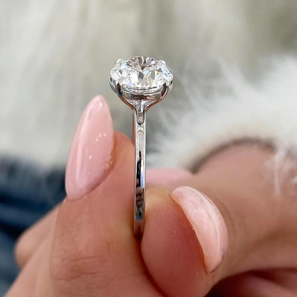 Lab Grown Diamond Engagement Ring in 14K White Gold - Future Jewelry