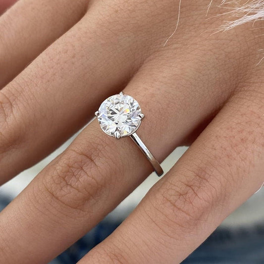 Lab Grown Diamond Engagement Ring in 14K White Gold - Future Jewelry