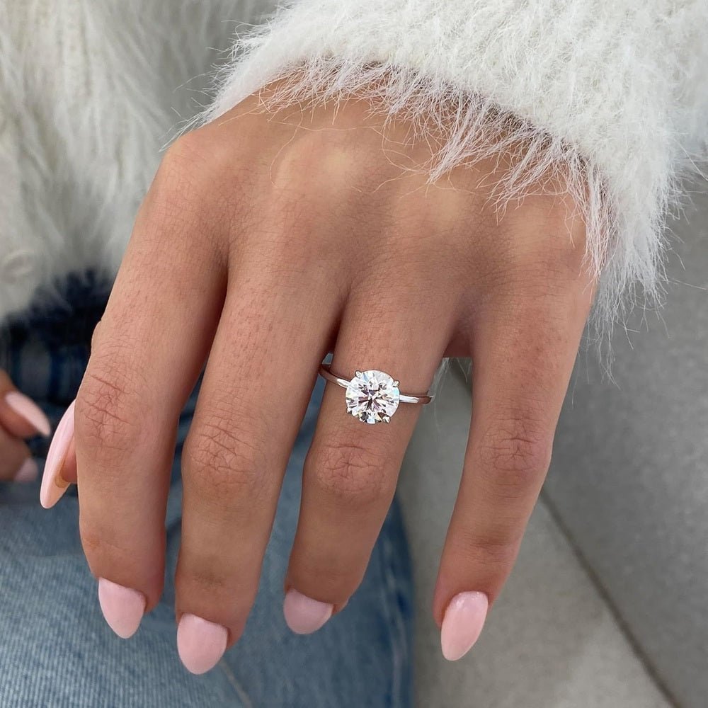 Lab Grown Diamond Engagement Ring in 14K White Gold - Future Jewelry