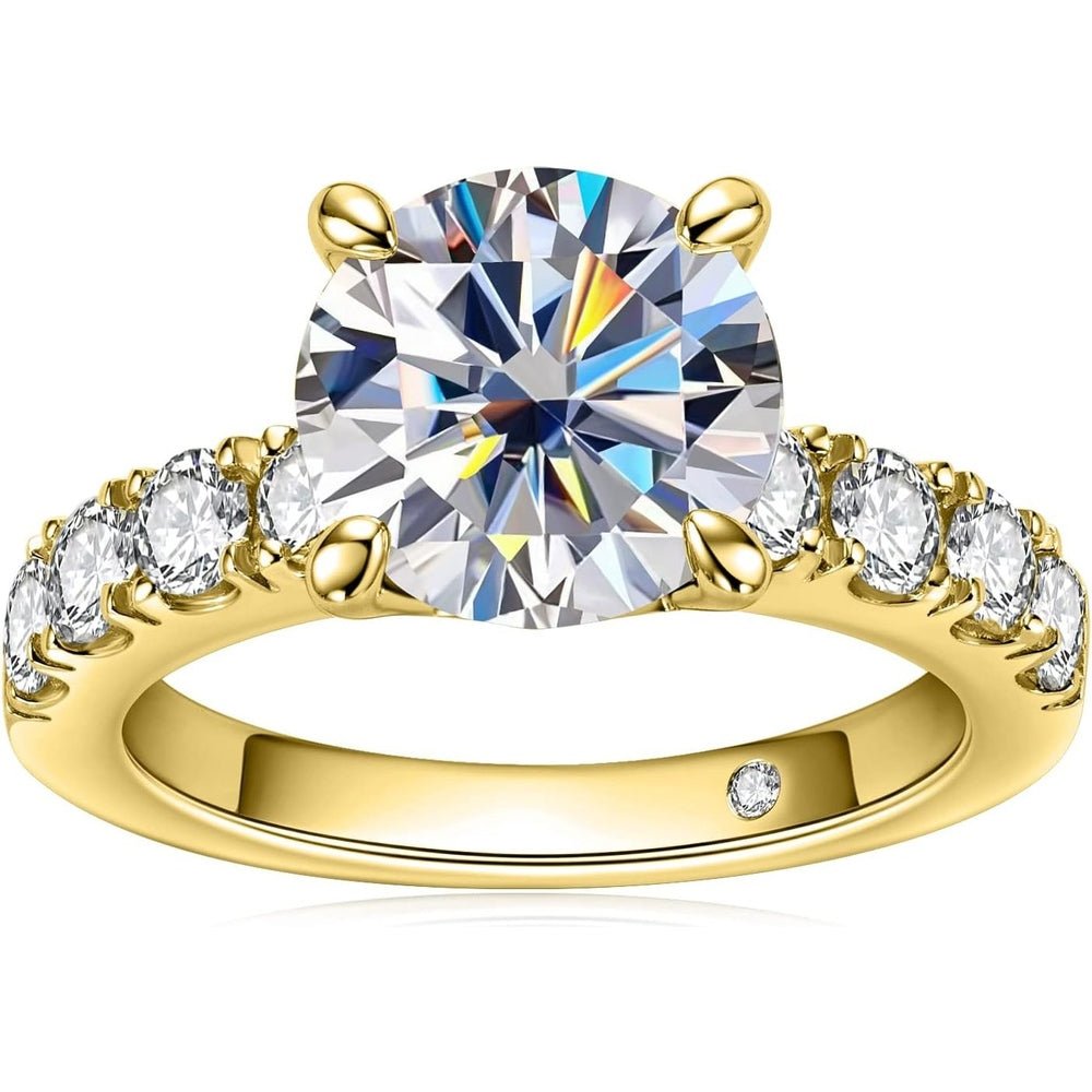 Lab Grown Diamond Engagement Ring, Total 4.3cttw D Color Round/Oval/Asscher Cut, 925 Sterling Silver Promise Anniversary Rings for Women - Future Jewelry