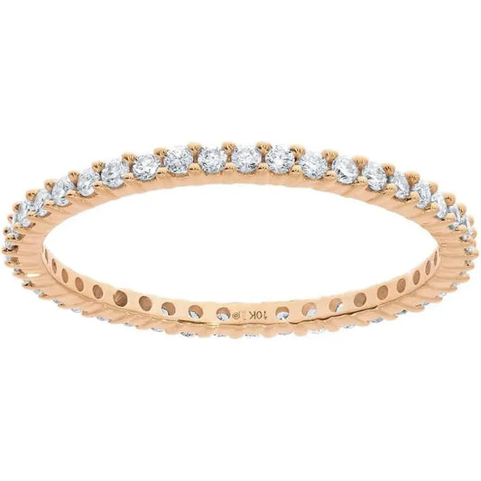 Lab Grown Diamond Eternity Band for Women in 14K Rose Gold - Future Jewelry