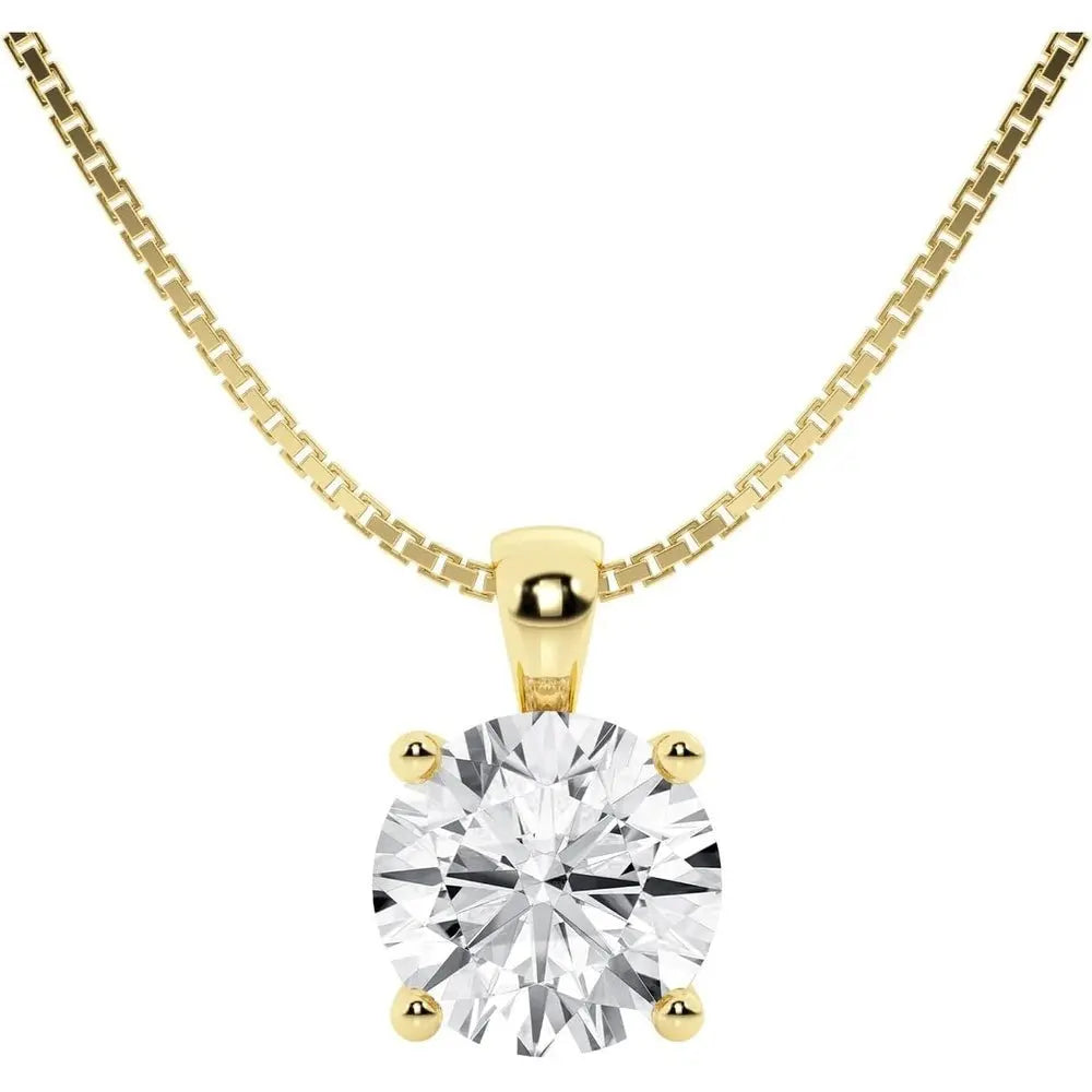 Lab Grown Diamond Pendant Necklace in 14K Gold Options - Future Jewelry