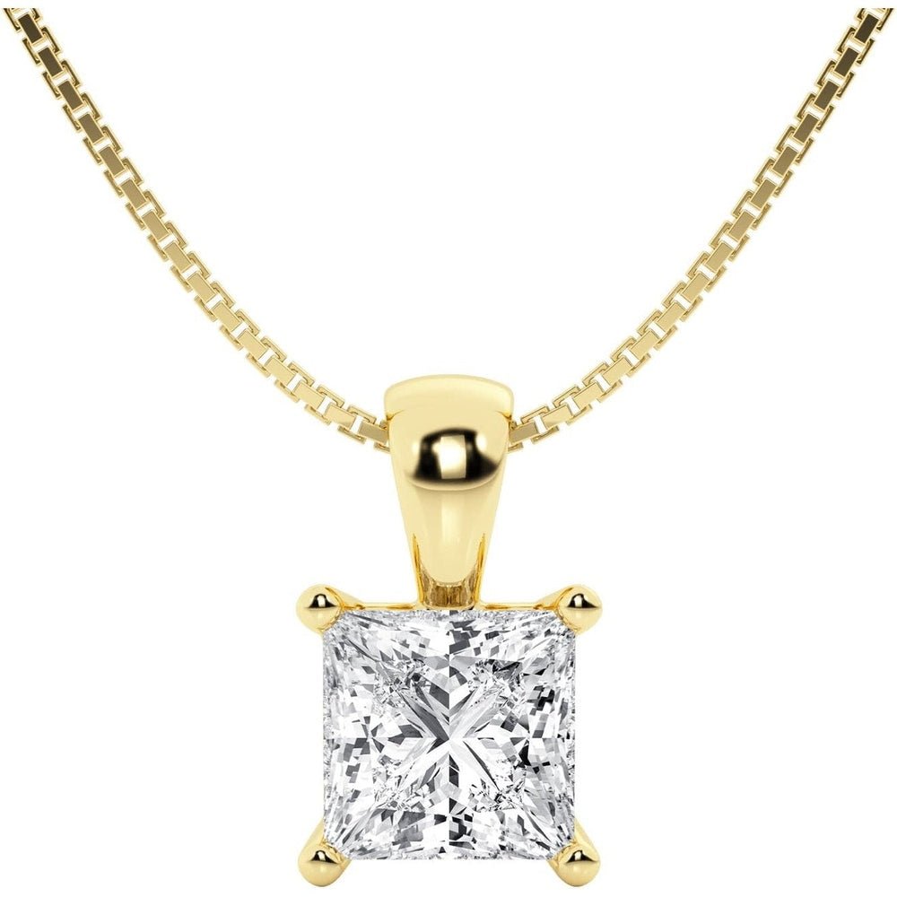 Lab Grown Diamond Pendant Necklace in 14K Gold Options - Future Jewelry
