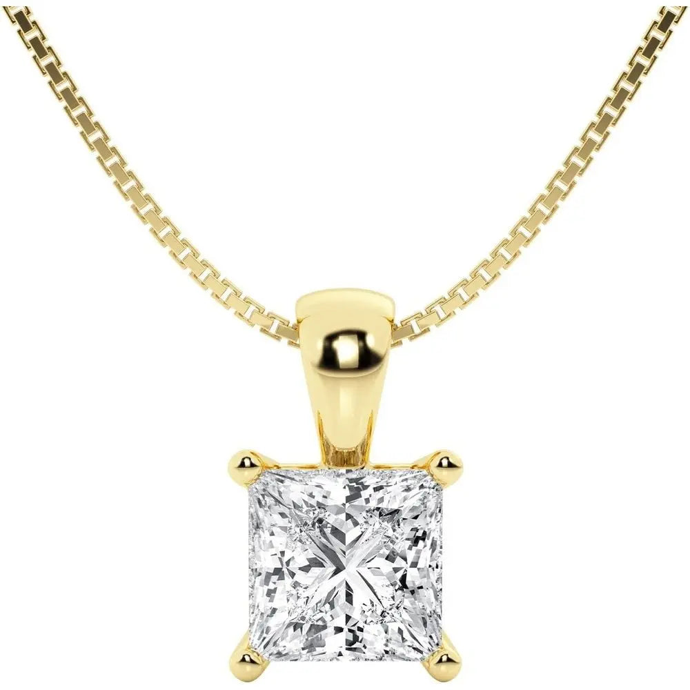 Lab Grown Diamond Pendant Necklace in 14K Gold Options - Future Jewelry