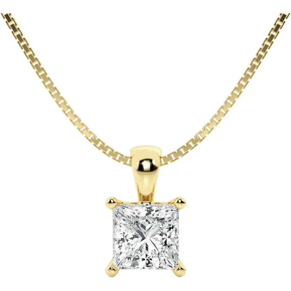 Lab Grown Diamond Pendant Necklace in 14K Gold Options - Future Jewelry