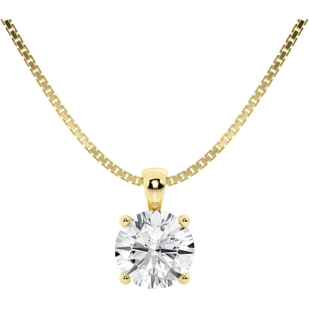 Lab Grown Diamond Pendant Necklace in 14K Gold Options - Future Jewelry