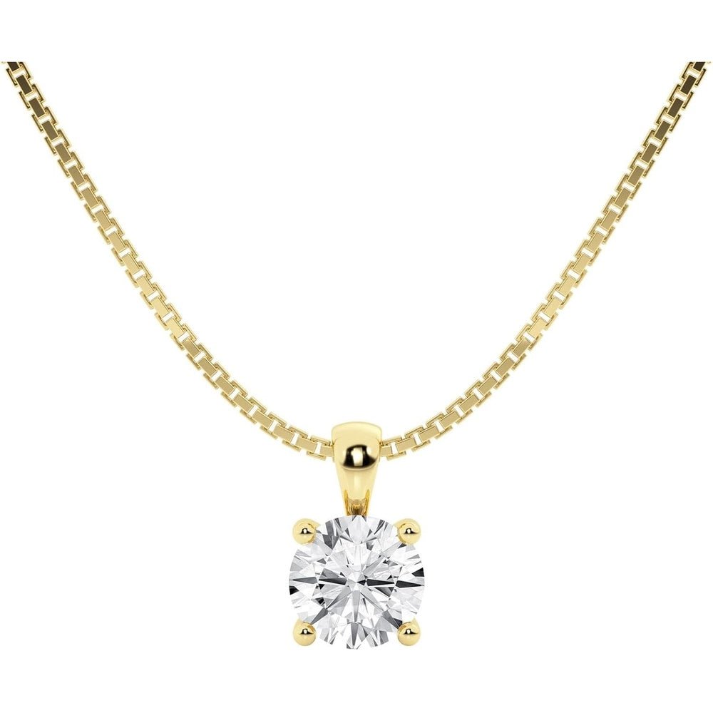 Lab Grown Diamond Pendant Necklace in 14K Gold Options - Future Jewelry