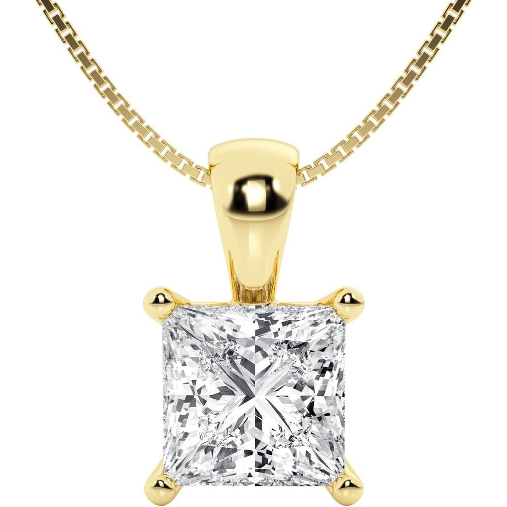 Lab Grown Diamond Pendant Necklace in 14K Gold Options - Future Jewelry