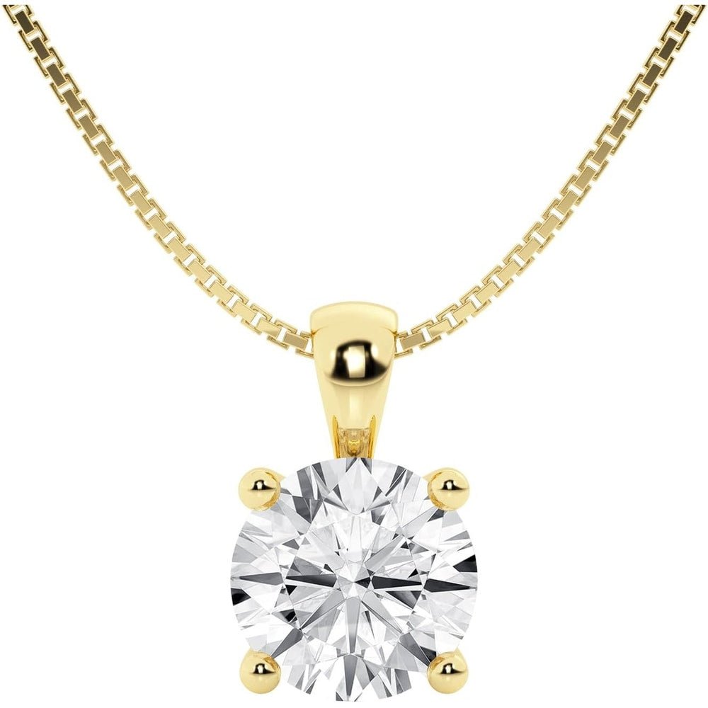 Lab Grown Diamond Pendant Necklace in 14K Gold Options - Future Jewelry