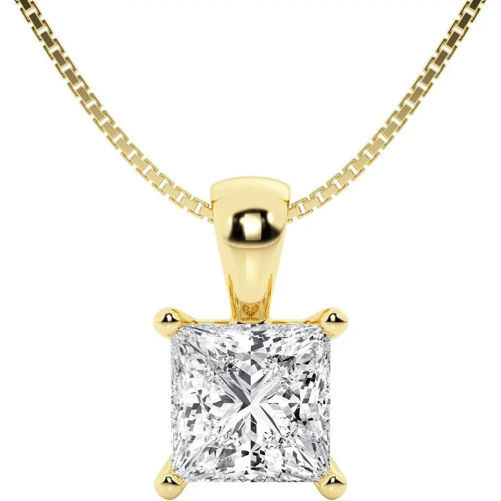 Lab Grown Diamond Pendant Necklace in 14K Gold Options - Future Jewelry