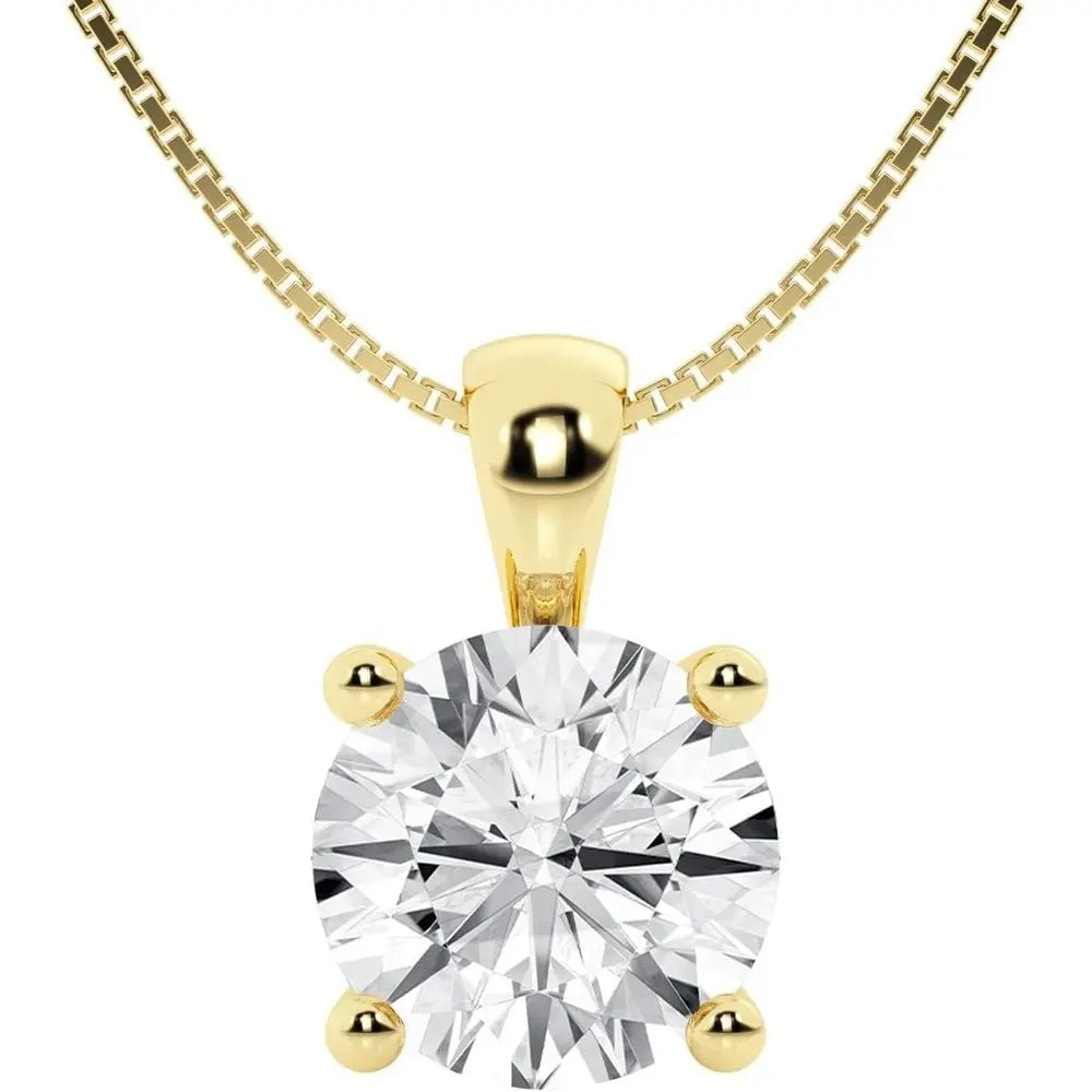 Lab Grown Diamond Pendant Necklace in 14K Gold Options - Future Jewelry