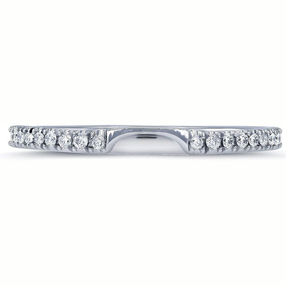 Lab Grown Diamond Shadow Wedding Band in 14K White Gold - Future Jewelry