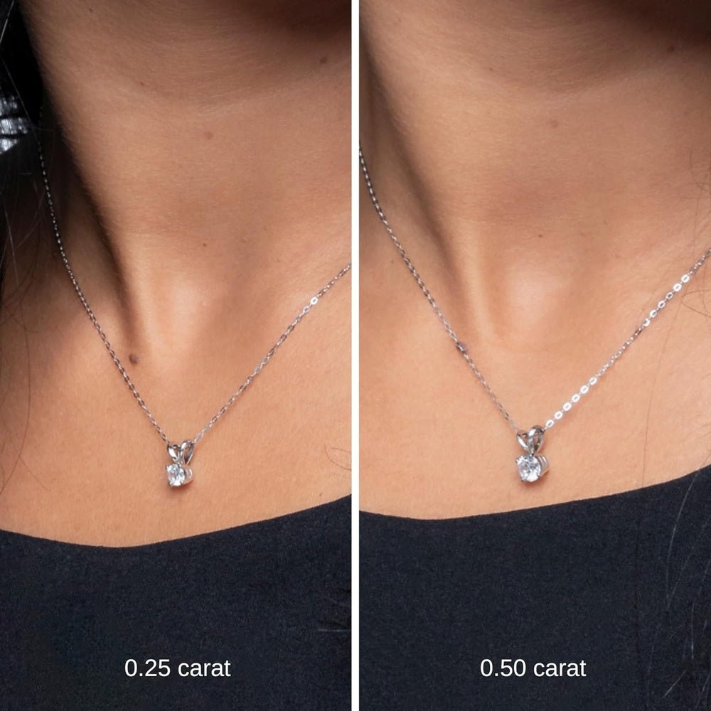 Lab Grown Diamond Solitaire Pendant in 14K Gold - Future Jewelry