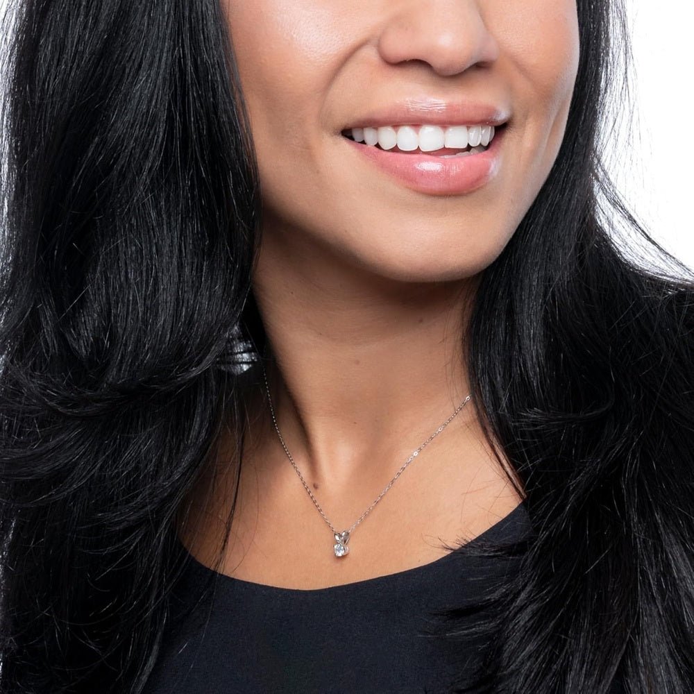 Lab Grown Diamond Solitaire Pendant in 14K Gold - Future Jewelry